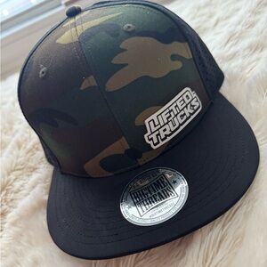 Lifted Trucks Camo and Black Snapback Hat